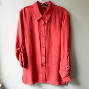 Josephine Chaus 100% silk women’s long sleeved button down blouse